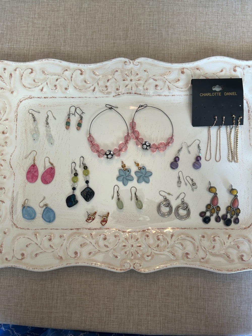 Bundle of 14 Multicolor Women's Pierced Earrings